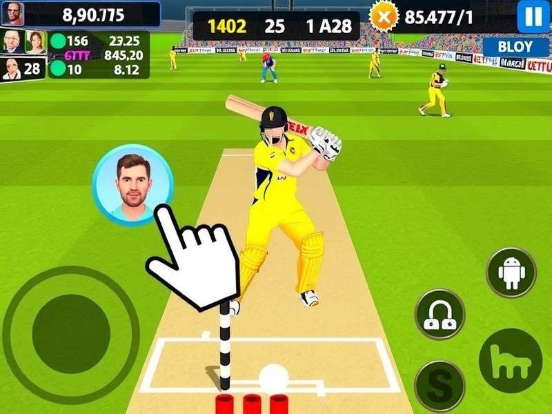 Cricket Blitz Hero batting interface